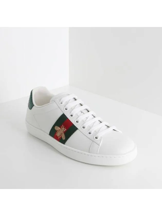 Ace Bee Embroidered Low Top Sneakers White