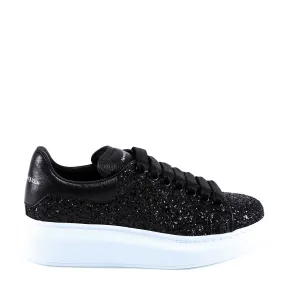 Alexander McQueen Glitter Lace-Up Sneakers