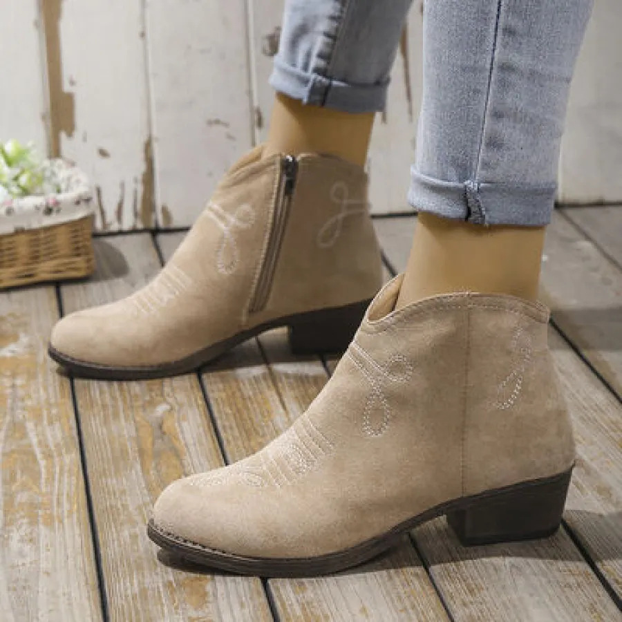 Block Heel Ankle Boots