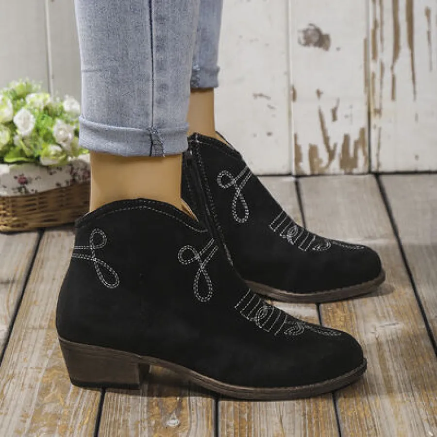 Block Heel Ankle Boots