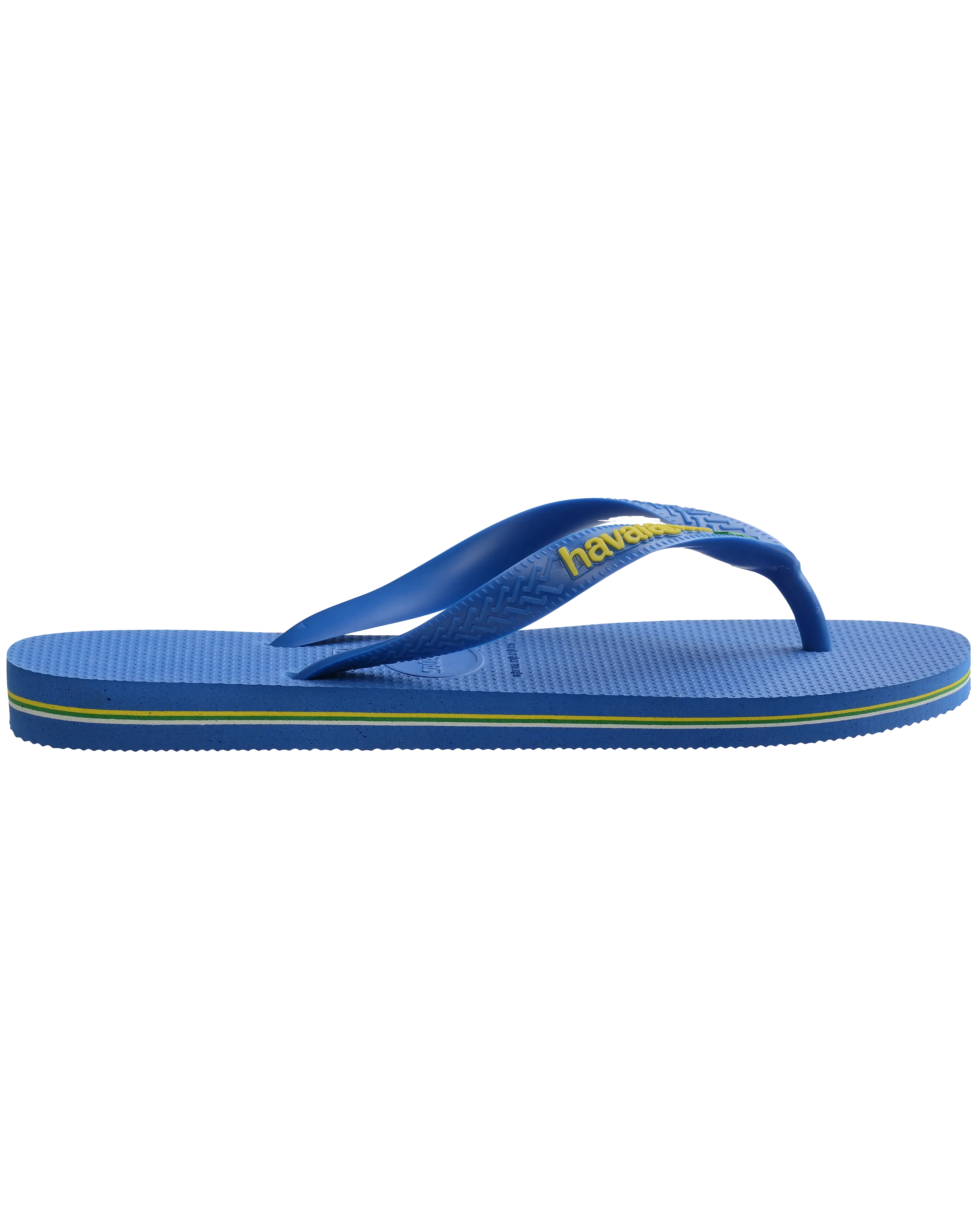 Boys Brasil Logo Neon Flip Flops in Star Blue