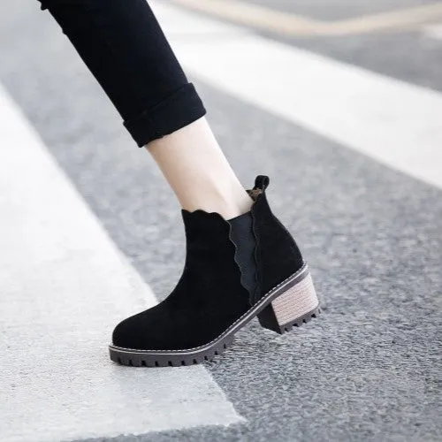 CASCADE BLOCK HEEL BOOTS