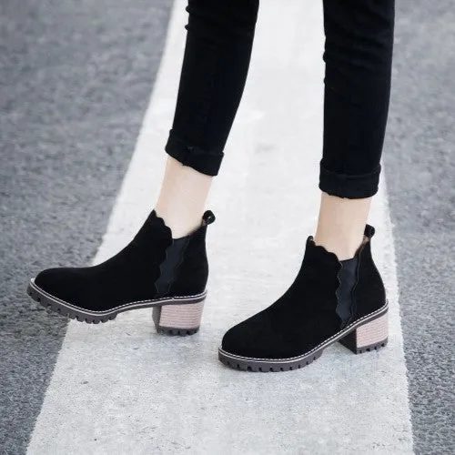 CASCADE BLOCK HEEL BOOTS