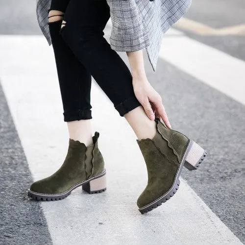 CASCADE BLOCK HEEL BOOTS