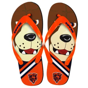 Chicago Bears NFL 8-16 Youth Mascot Flip Flops