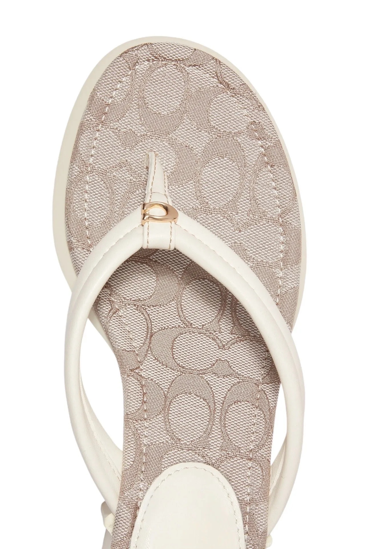 COACH Franki Platform Flip Flops Chalk 9B