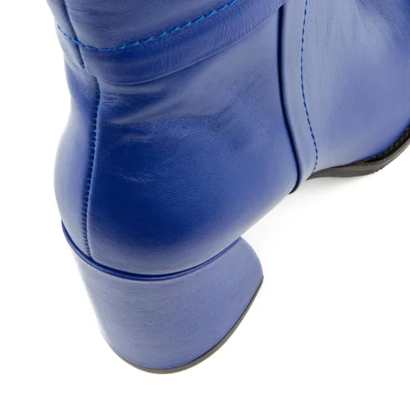 Embassy London Winter Bright Blue Block Heeled Long Boot Only size 5 left