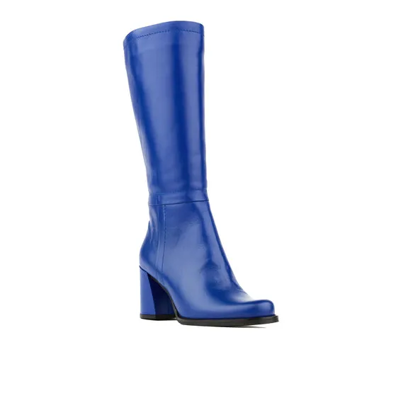 Embassy London Winter Bright Blue Block Heeled Long Boot Only size 5 left