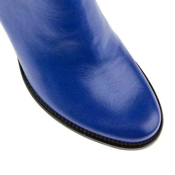 Embassy London Winter Bright Blue Block Heeled Long Boot Only size 5 left