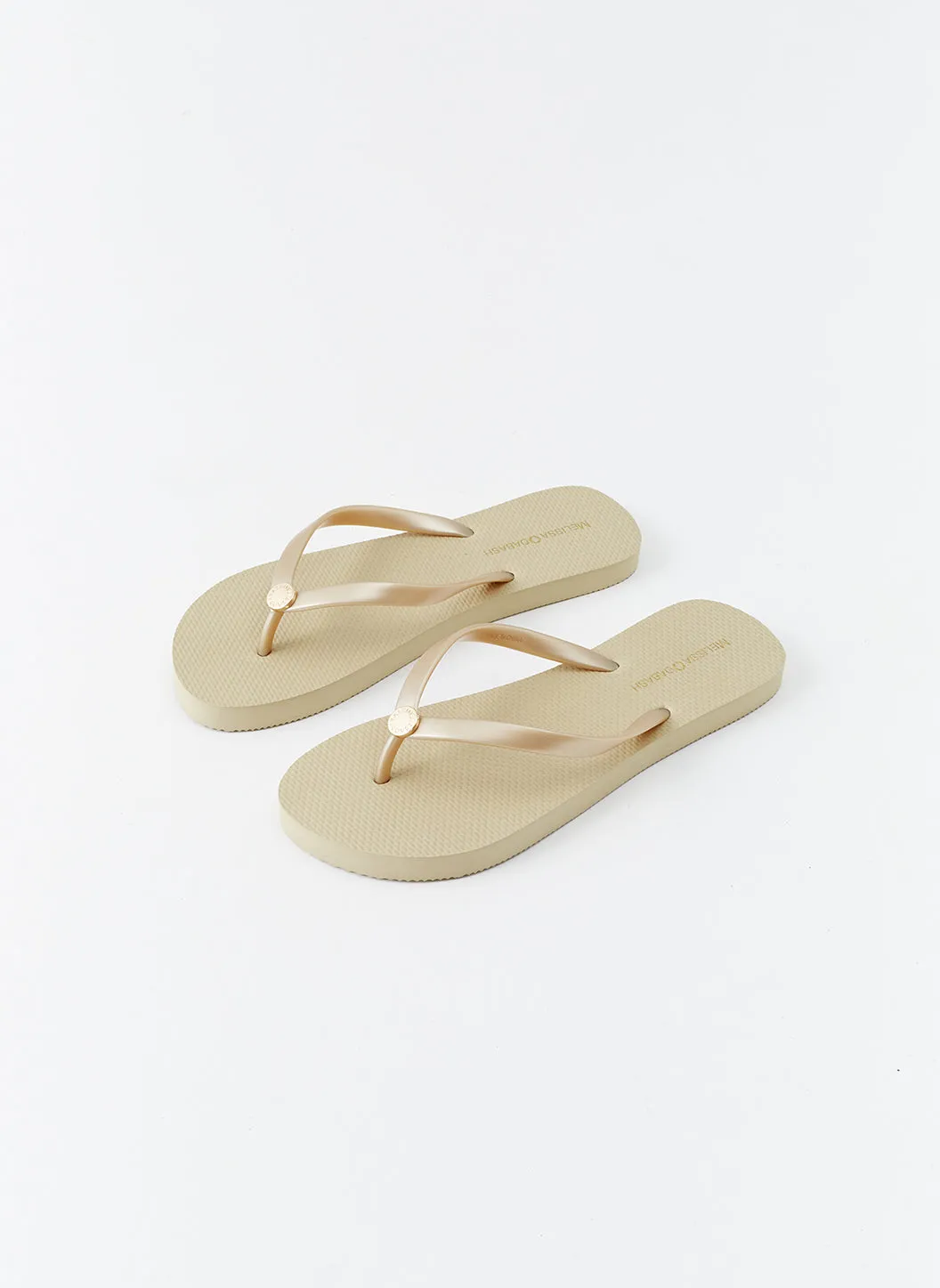 Exclusive Rubber Gold Flip Flops