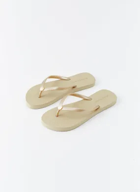 Exclusive Rubber Gold Flip Flops