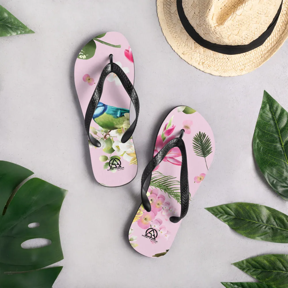 Exotic Hawaiian Pink Flip-Flops