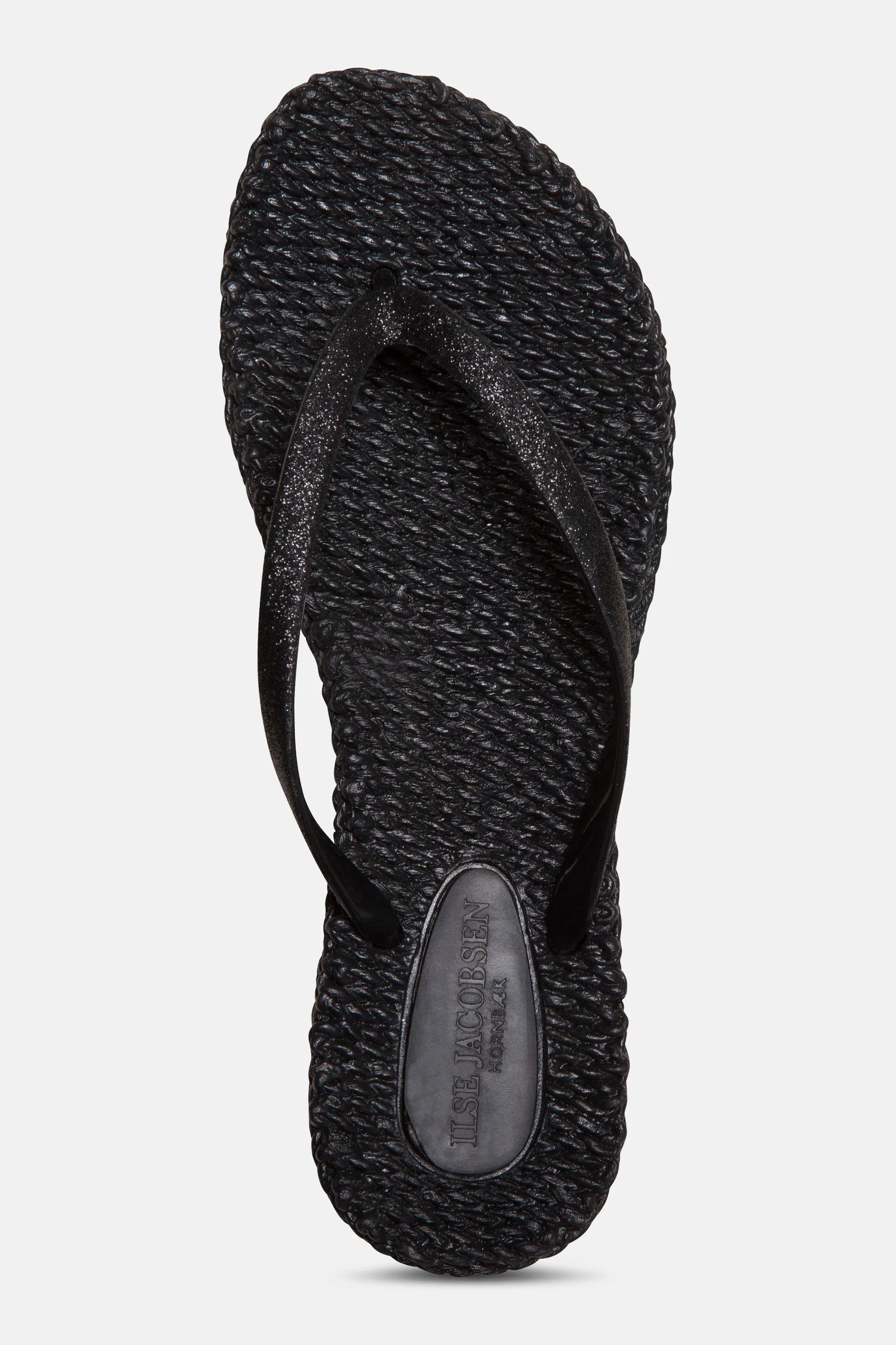 Flip Flop With Glitter - Black