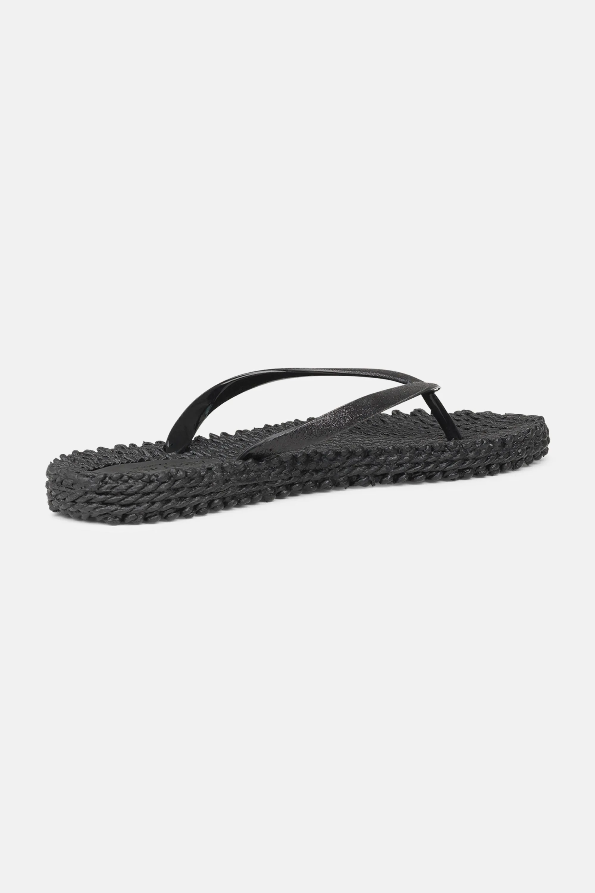 Flip Flop With Glitter - Black