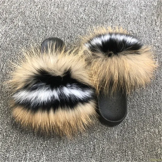 Furry Slippers Ladies Shoes Cute Plush Slippers