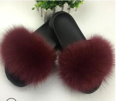 Furry Slippers Ladies Shoes Cute Plush Slippers