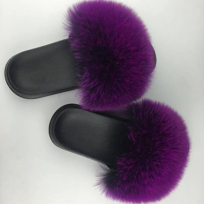 Furry Slippers Ladies Shoes Cute Plush Slippers