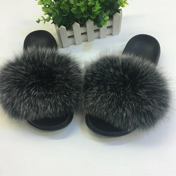 Furry Slippers Ladies Shoes Cute Plush Slippers