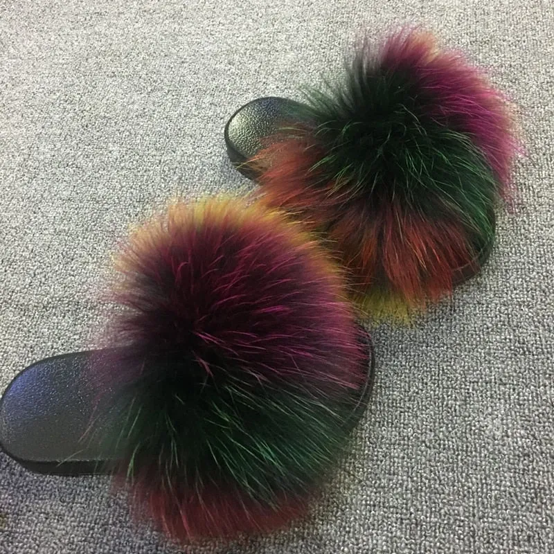 Furry Slippers Ladies Shoes Cute Plush Slippers