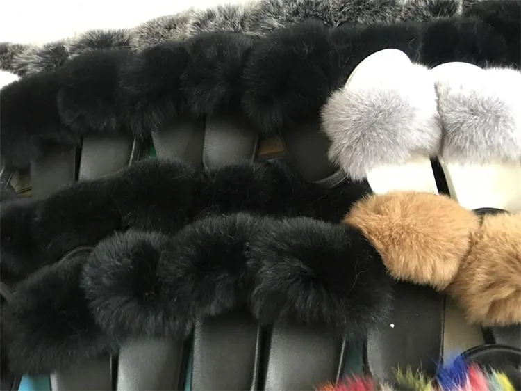 Furry Slippers Ladies Shoes Cute Plush Slippers