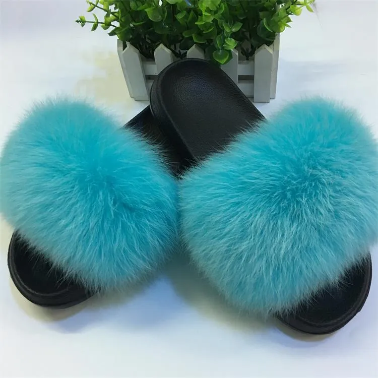 Furry Slippers Ladies Shoes Cute Plush Slippers