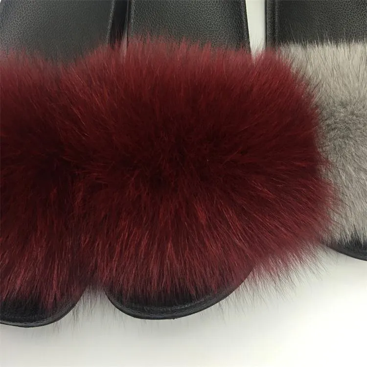 Furry Slippers Ladies Shoes Cute Plush Slippers