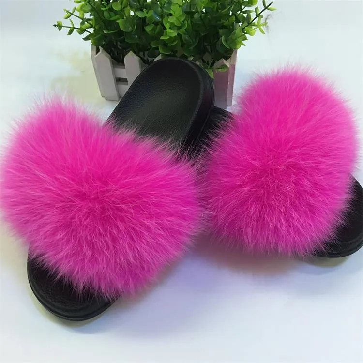 Furry Slippers Ladies Shoes Cute Plush Slippers