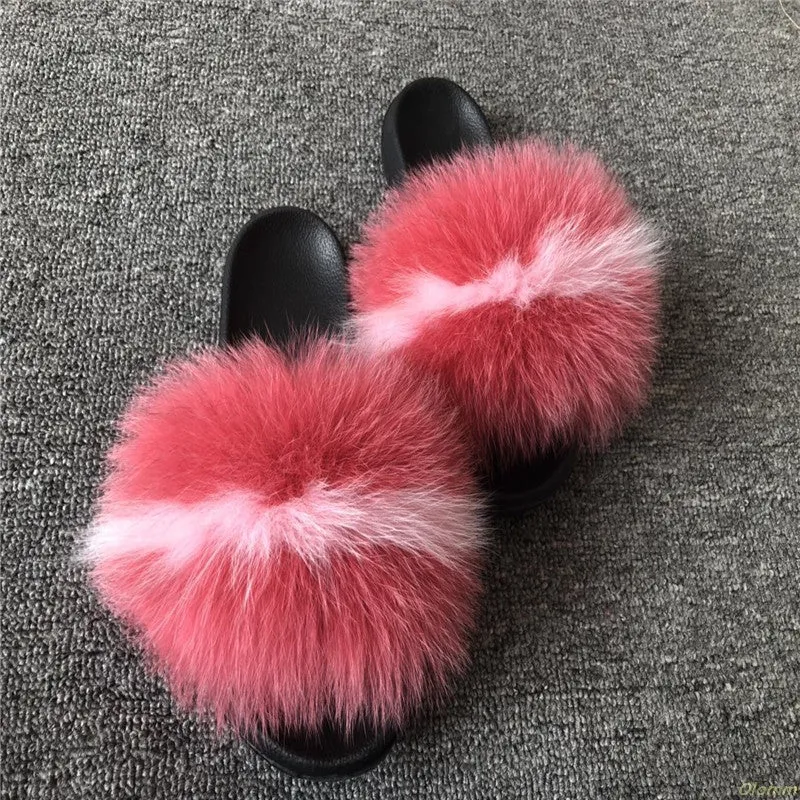 Furry Slippers Ladies Shoes Cute Plush Slippers