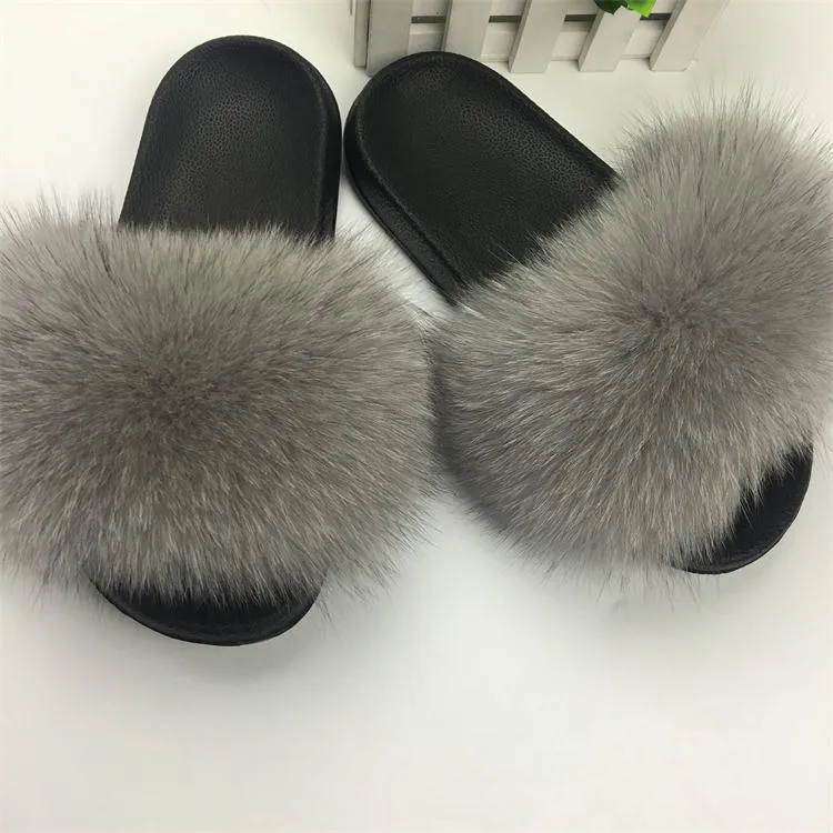 Furry Slippers Ladies Shoes Cute Plush Slippers