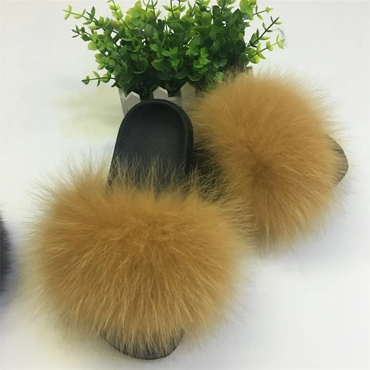 Furry Slippers Ladies Shoes Cute Plush Slippers