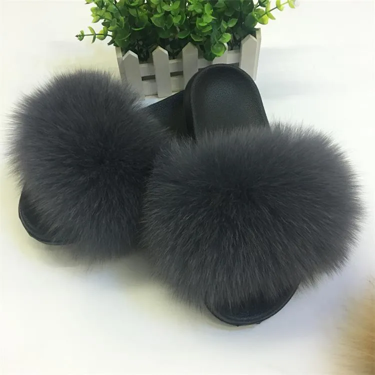 Furry Slippers Ladies Shoes Cute Plush Slippers