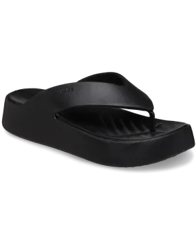 Getaway Platform Flip Flops in Black