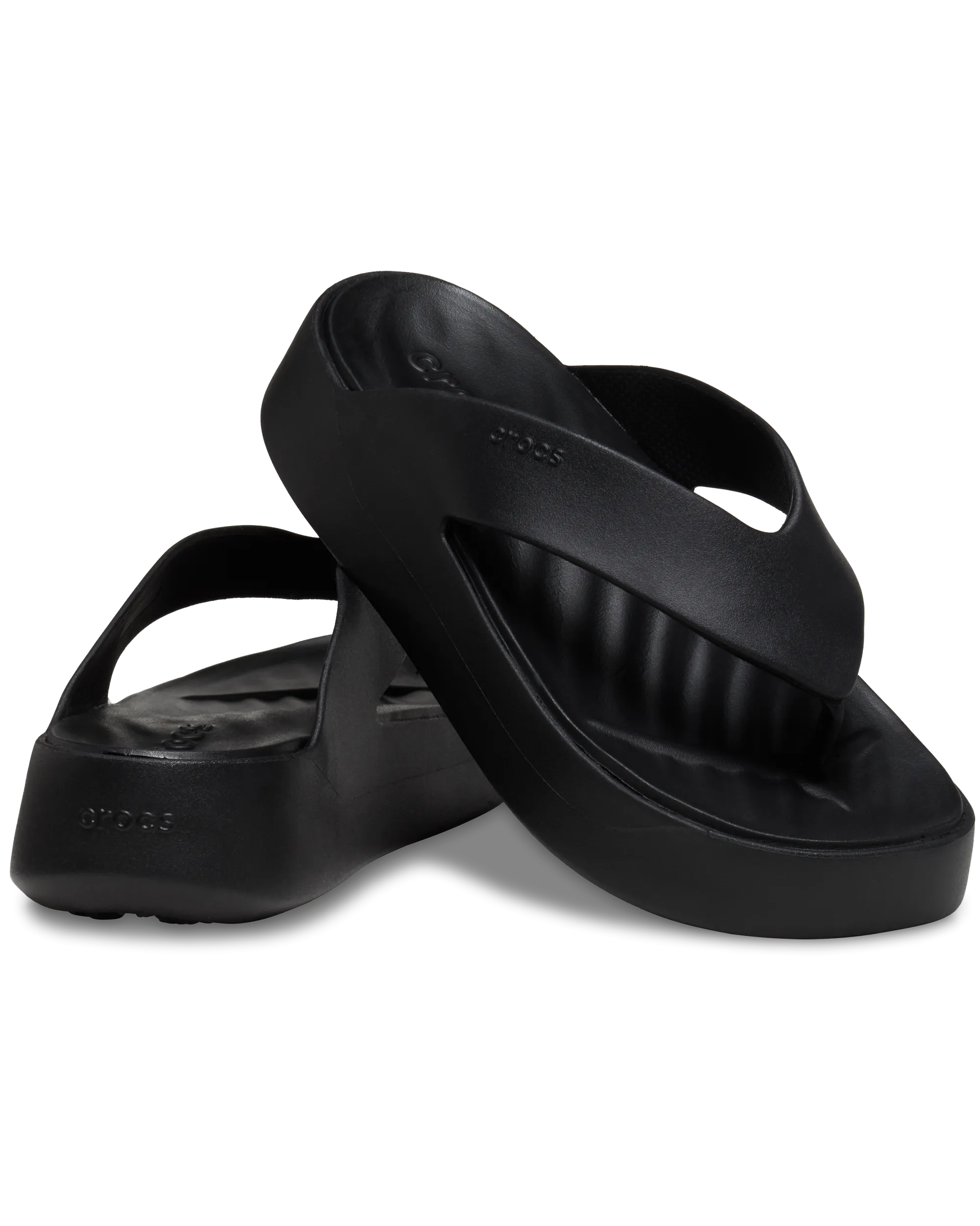 Getaway Platform Flip Flops in Black