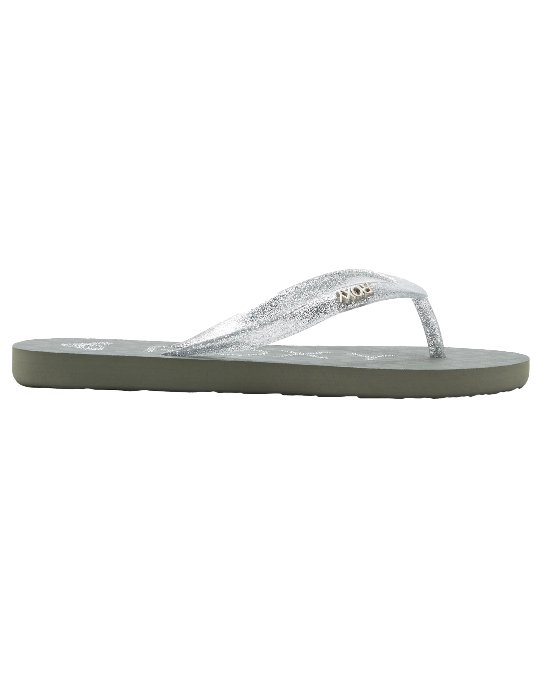 Girls Viva Sparkle Flip Flops in Cloudy Grey