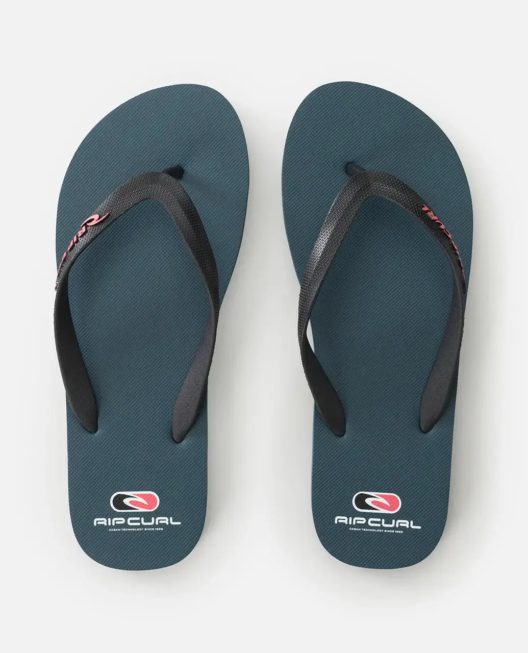 Icons of Surf Bloom Open Toe Flip Flops in Pine Night