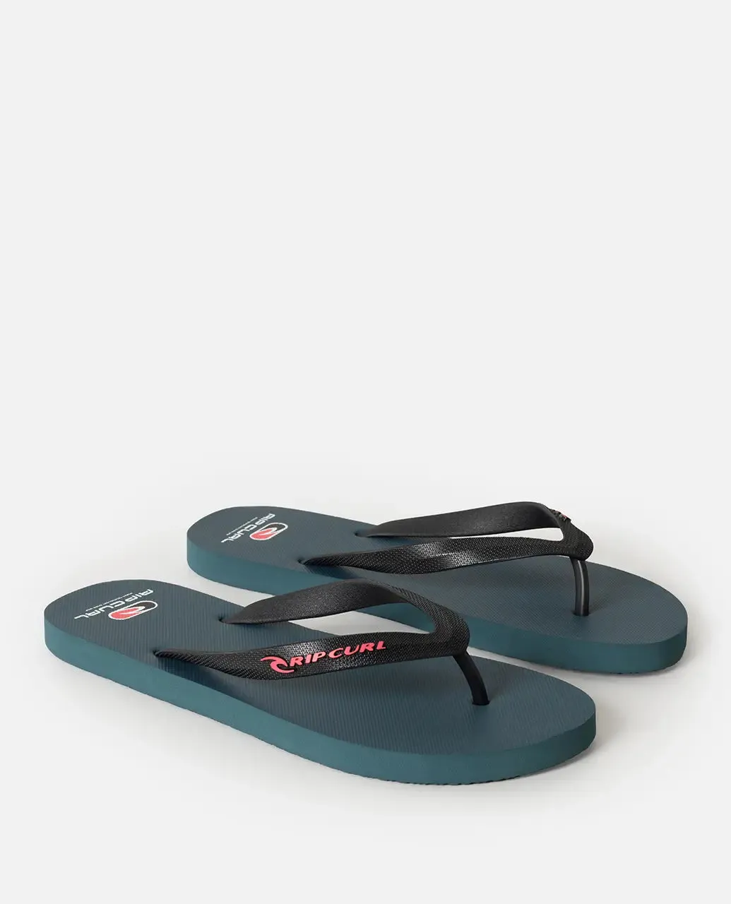 Icons of Surf Bloom Open Toe Flip Flops in Pine Night