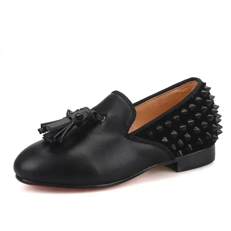 Kids Loafers Spike & Style: Kids' Loafer Shoes with Tassel Accents