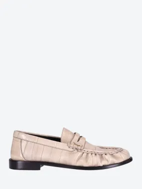 Plain vamp calfskin loafers