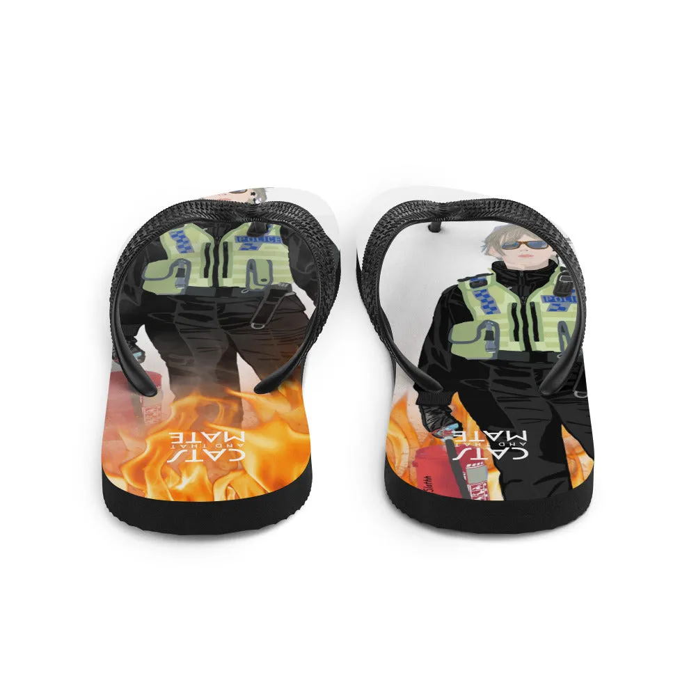 "Happy Valley" Flip-Flops "CatsAndThatMate "Exclusive