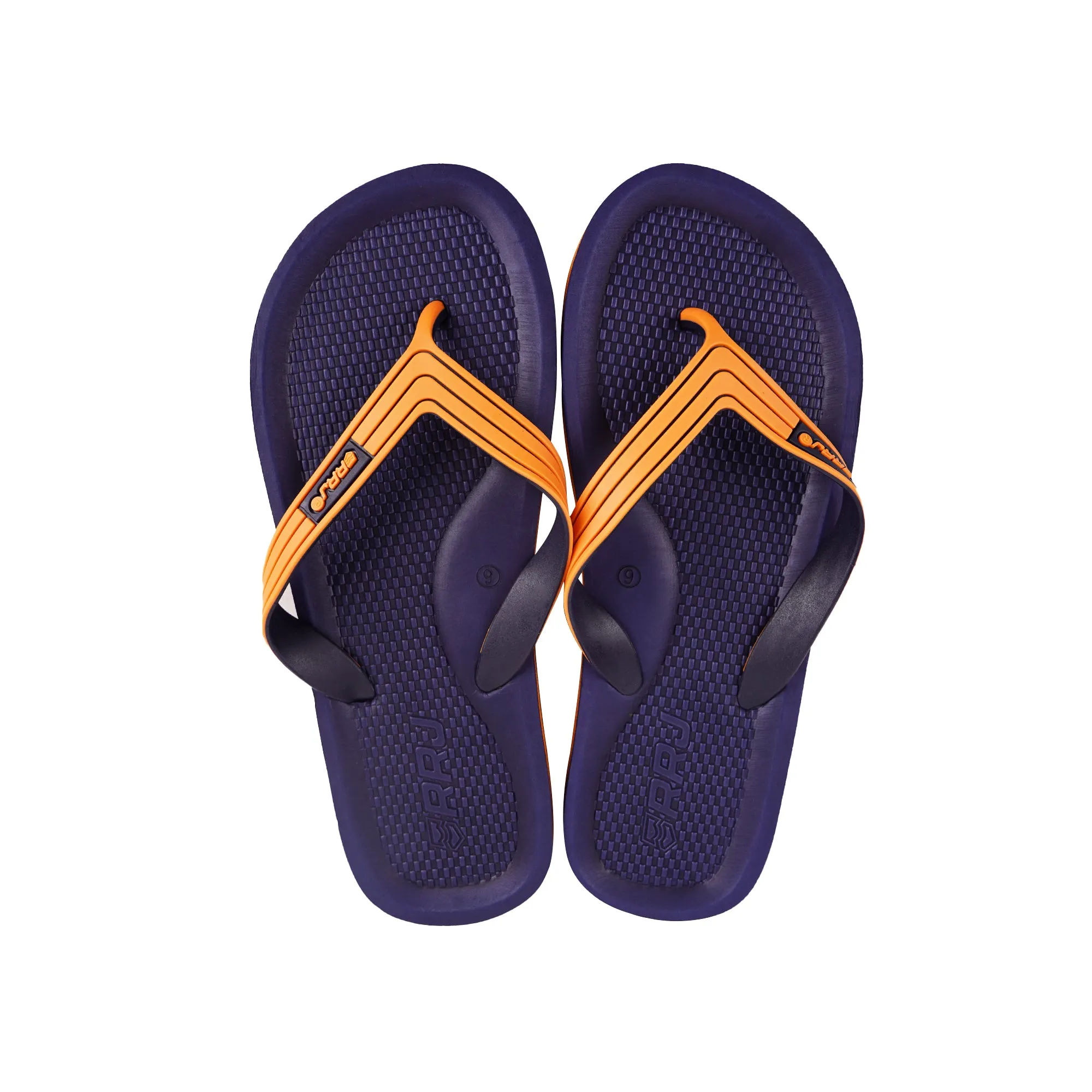 RRJ Men's Basic Accessories Rubber Flip-Flops 160958 (Dark Navy)