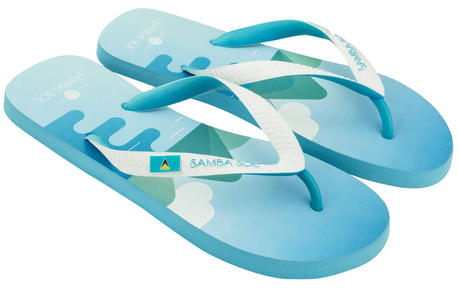 Samba Sol Men's Beach Collection Flip Flops - St Lucia