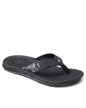 Santa Ana Flip Flops in Black & White