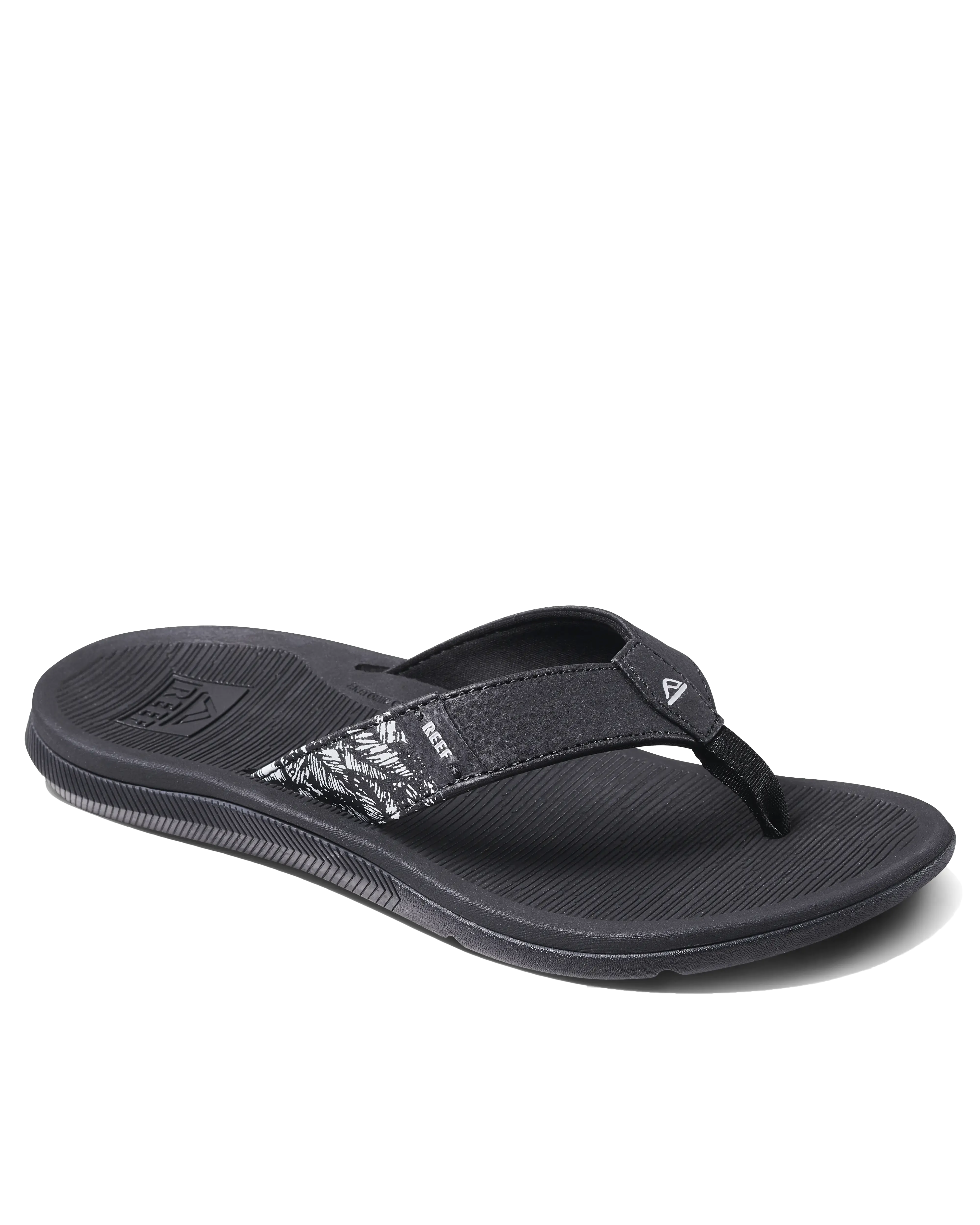 Santa Ana Flip Flops in Black & White