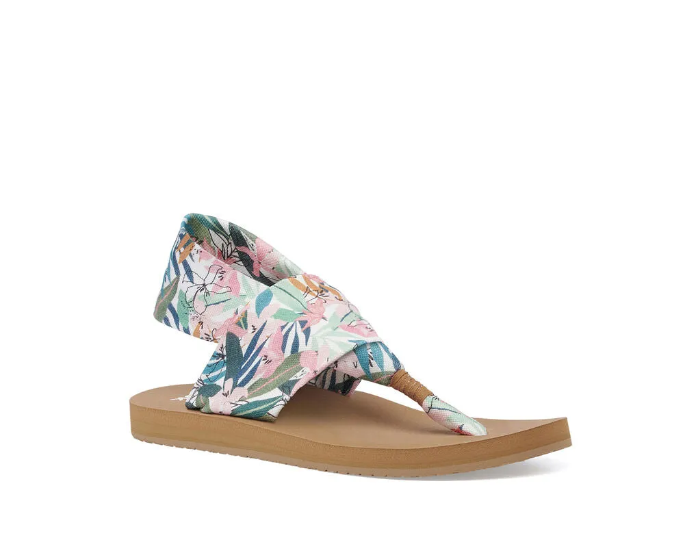 Sanuk Sling ST Tropical Sandal-Pink/Green