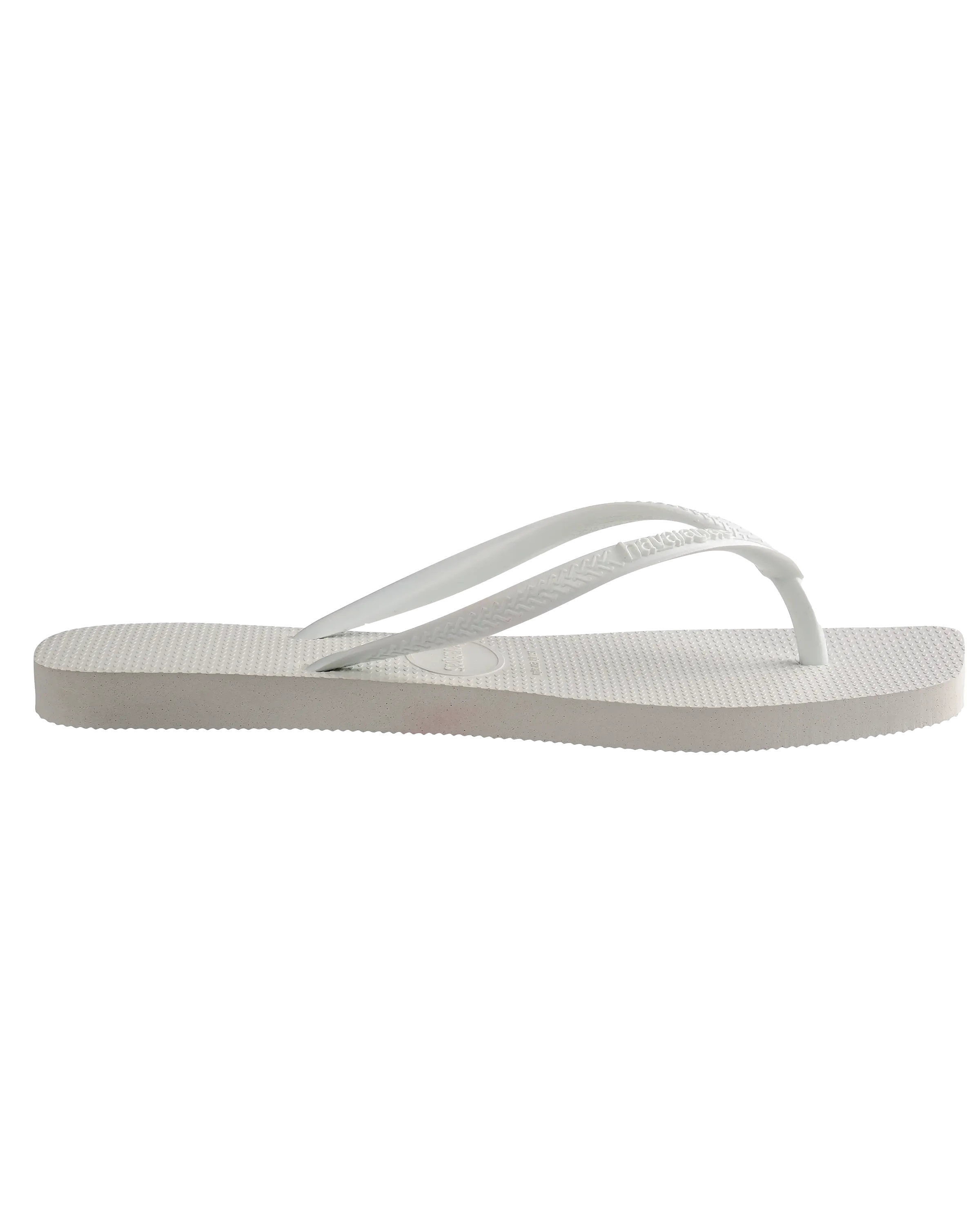 Slim Square Flip Flops in White