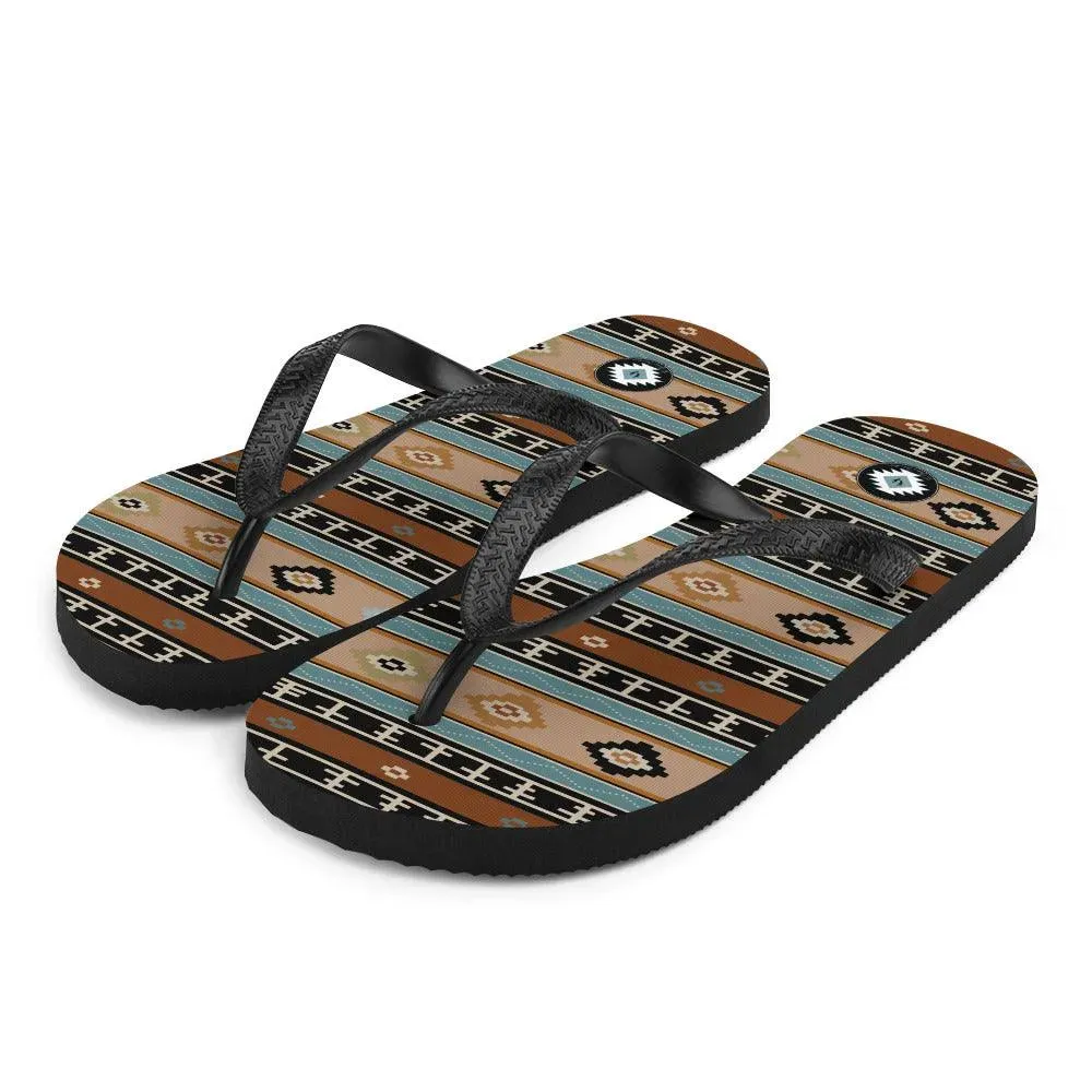 Southwestern Print Flip Flops