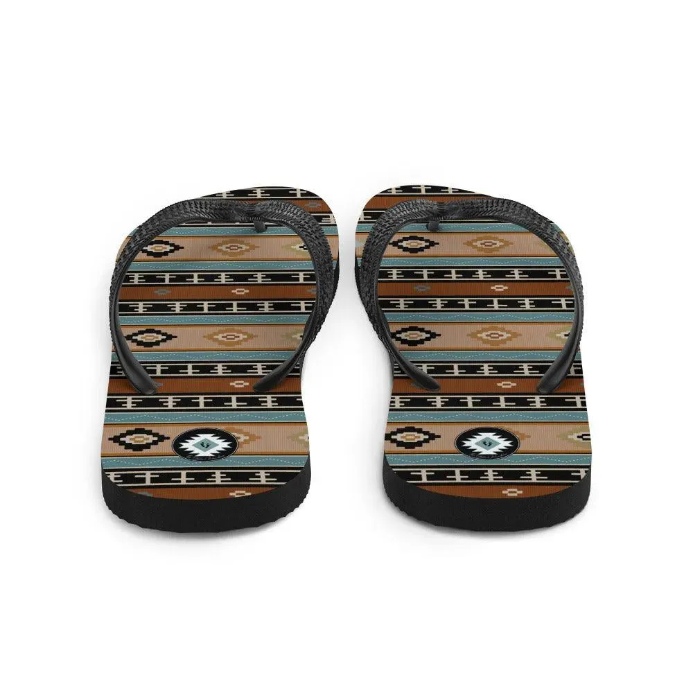 Southwestern Print Flip Flops