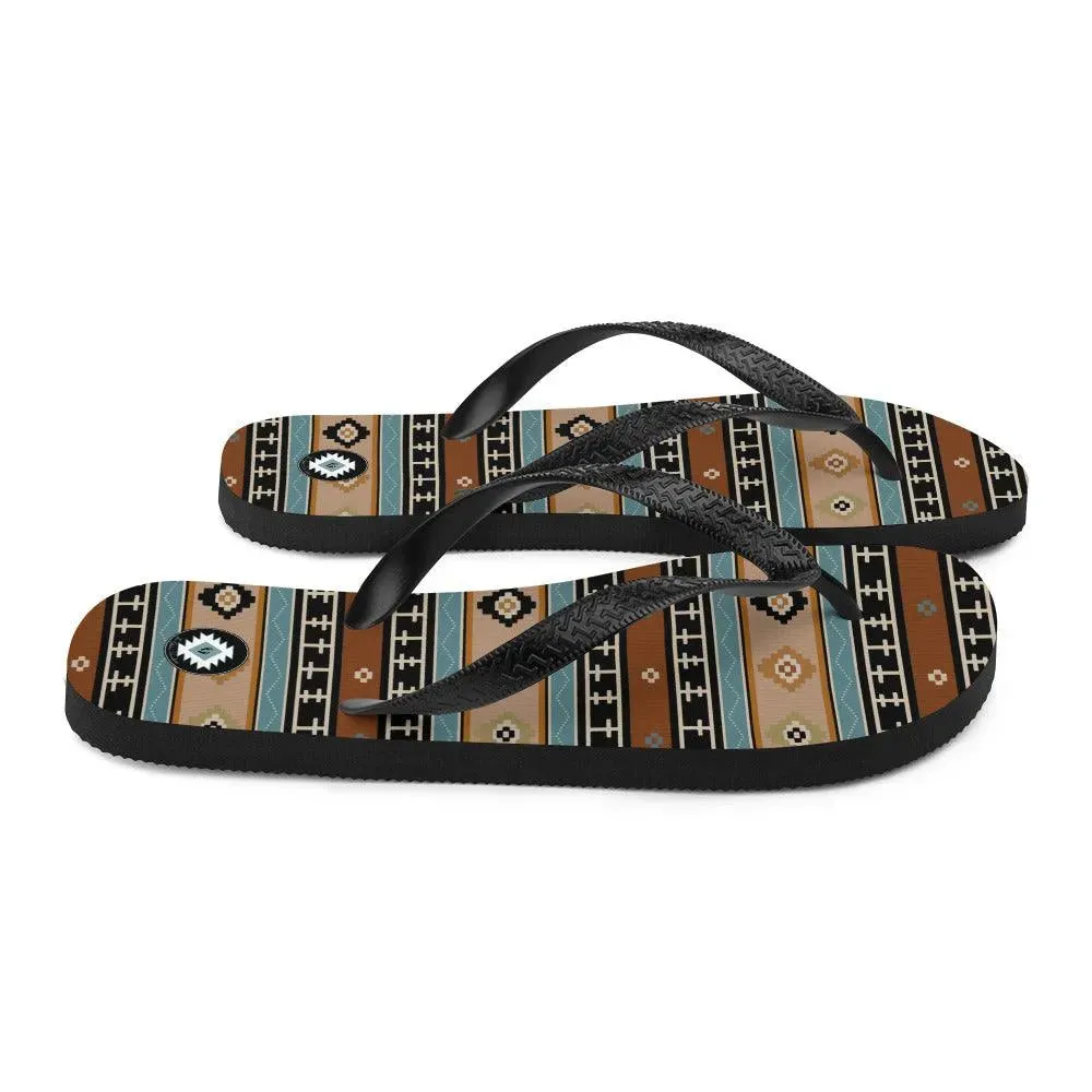 Southwestern Print Flip Flops