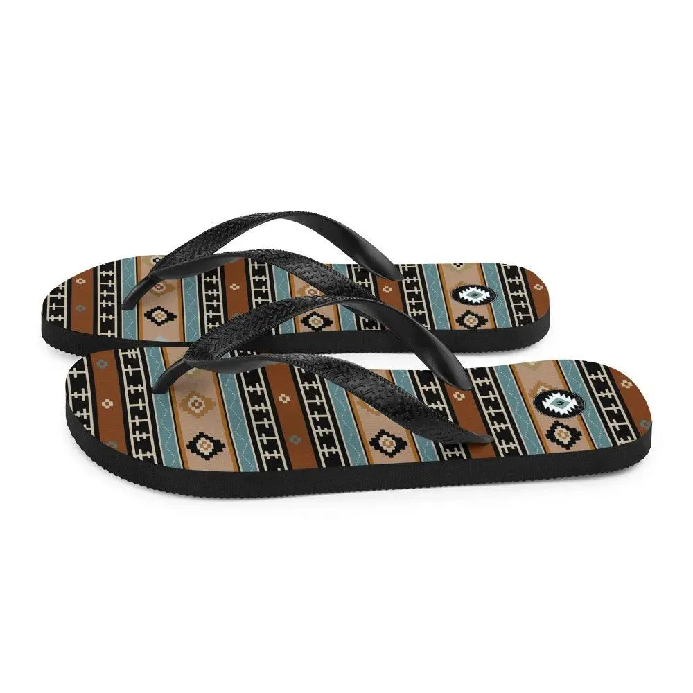 Southwestern Print Flip Flops