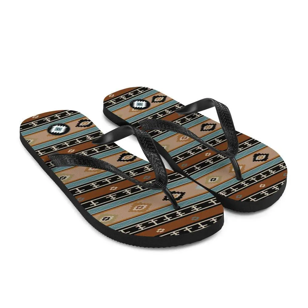 Southwestern Print Flip Flops